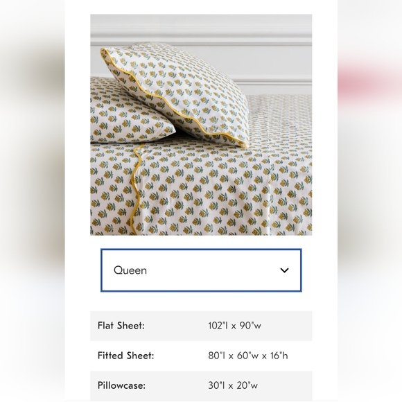 $West Elm Begonia Sheet Set, Queen, Color Dijon, Retail Price $139.00 USD - Picture 6 of 16